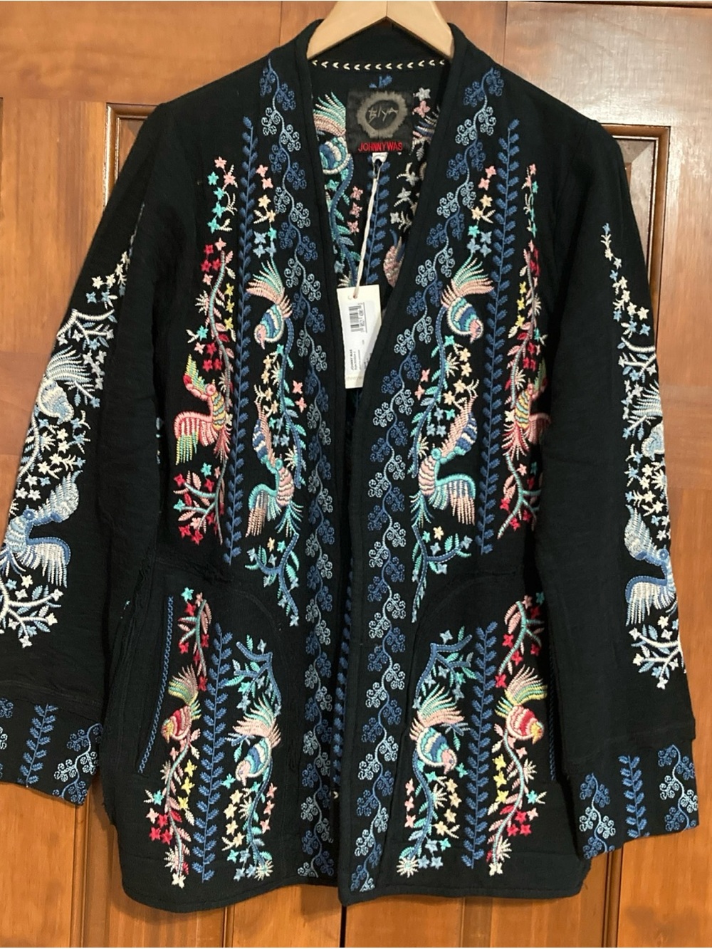 NEW Johnny Was open front Violetta embroidered cardigan women’s medium